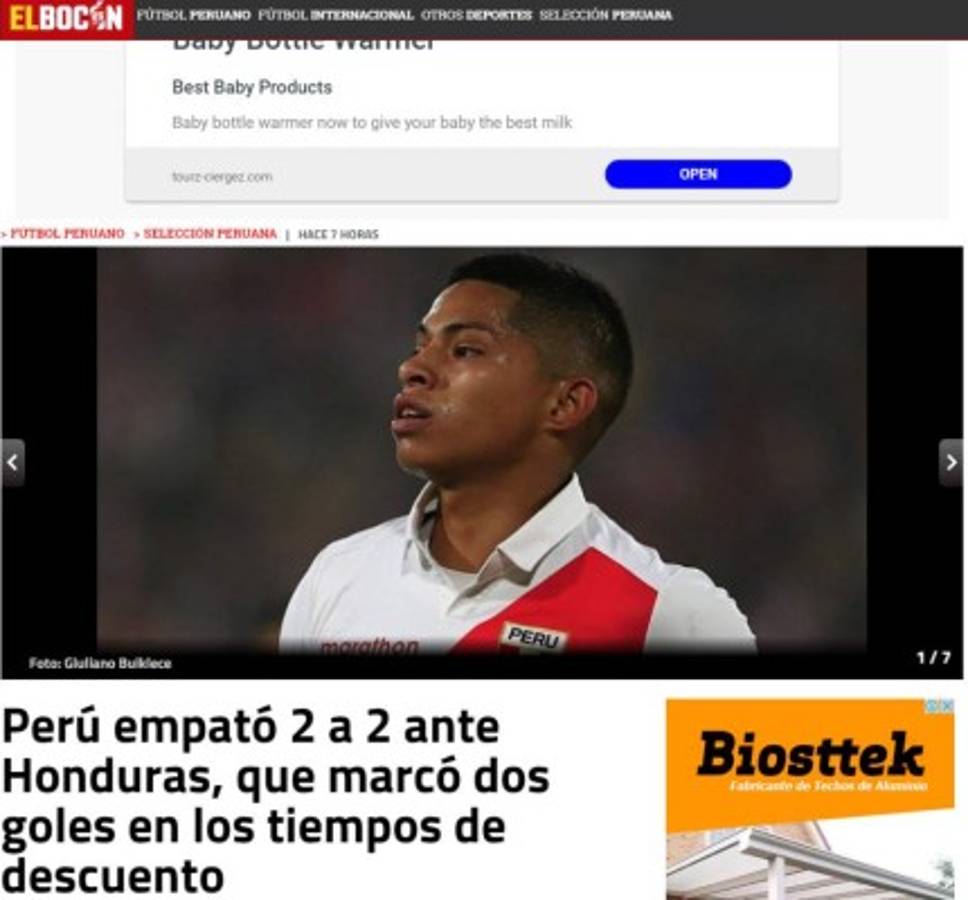 Lo que dice la prensa peruana tras el empate doloroso ante Honduras: 'Un desastre'