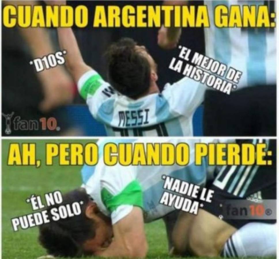 Lionel Messi, víctima favorita de los memes a pesar del triunfo de Argentina sobre Brasil