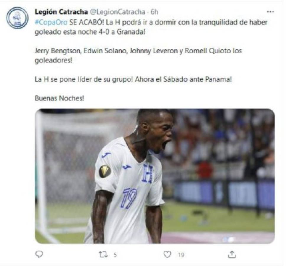 'La gran H se estrena', 'Queda mucha tarea': en las redes se comenta el debut de Honduras en Copa Oro