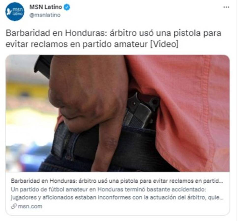 'Barbaridad en Honduras': La repercusión mundial que generó el árbitro que sacó una pistola en Copán  