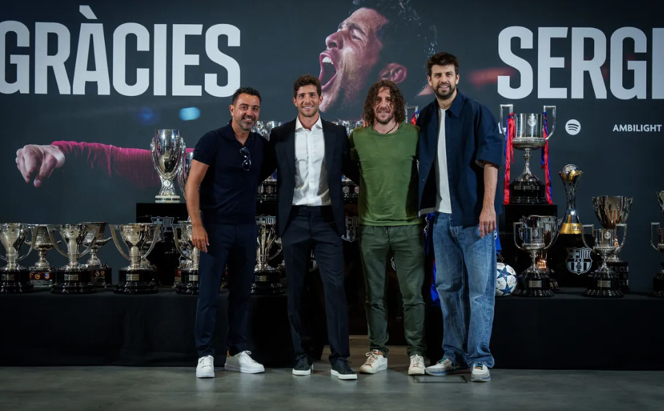 Leyendas del Barcelona se reencuentran en la despedida de Sergi Roberto: “De aquí te tienen que echar...”