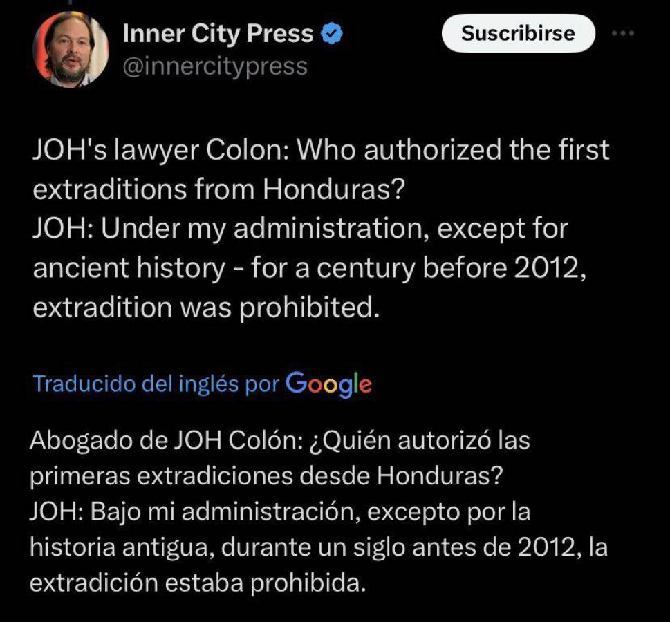 Juicio JOH: las declaraciones del expresidente de Honduras ante la corte tras ser acusado por narcotráfico