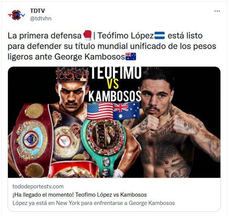 Teófimo López vs Georgie Kambosos, el mensaje de David Faitelson y todo lo que se dice en redes sobre la pelea