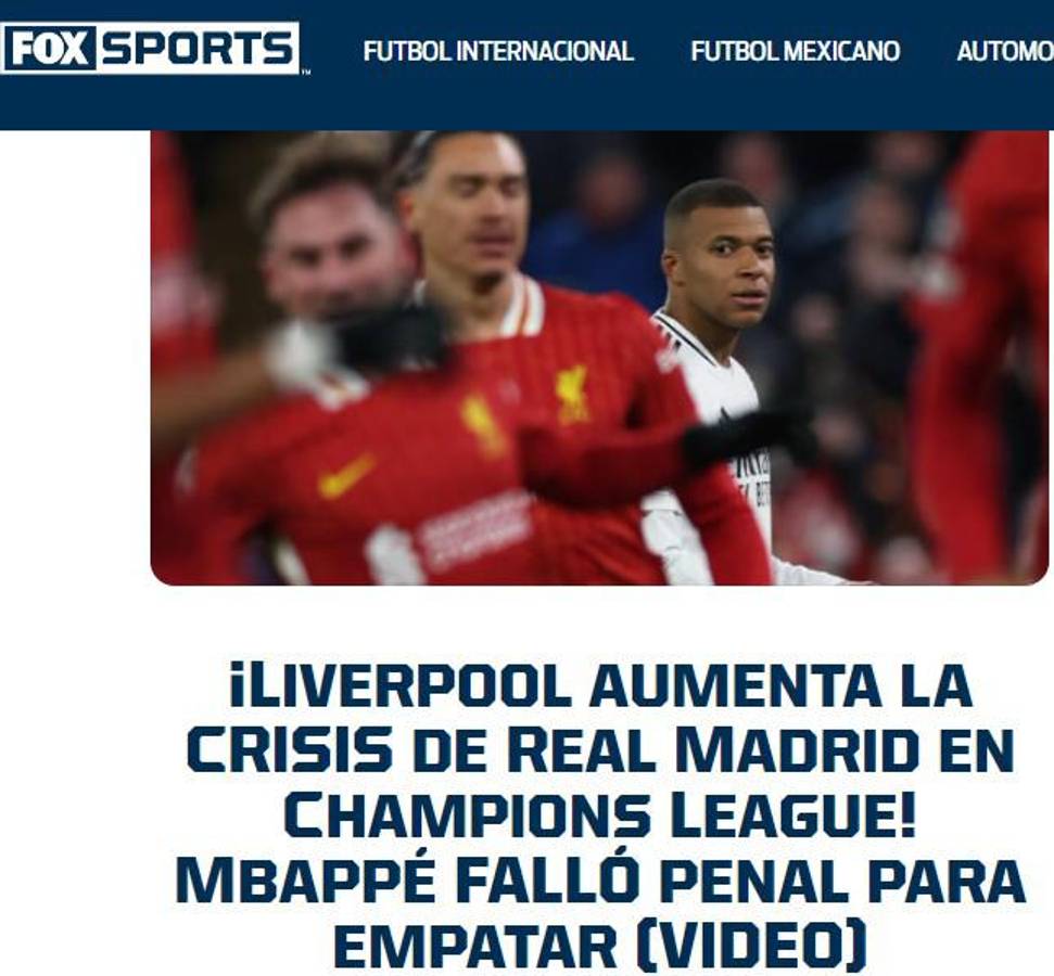 Lo que dice la prensa tras la dura derrota del Real Madrid ante el Liverpool en Champions y no perdonan a Mbappé