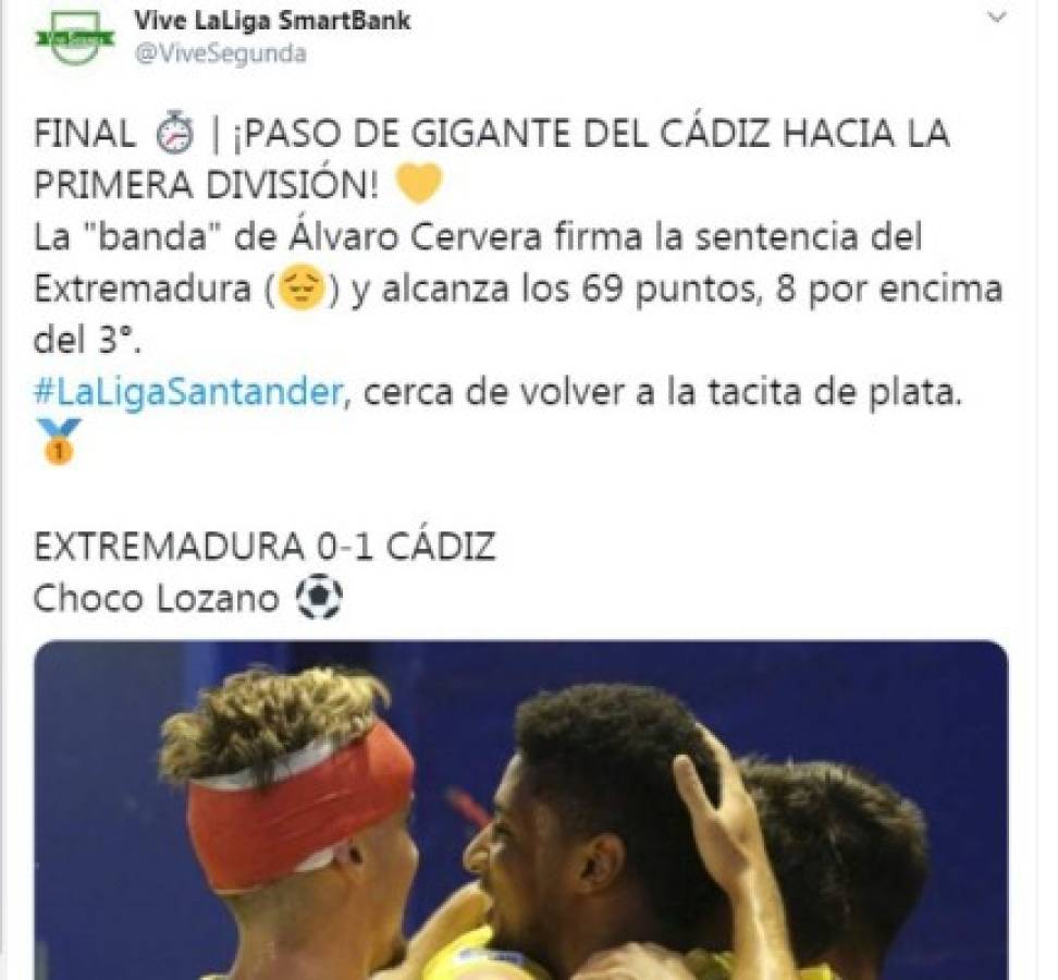 La prensa española se rinde al Choco Lozano tras su gol: 'Está dulce, acerca al Cádiz a Primera'