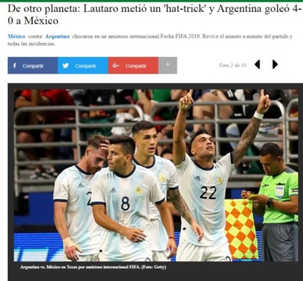 Lo que dice la prensa mundial tras la paliza de Argentina a México: 'Pesadilla y desastre'