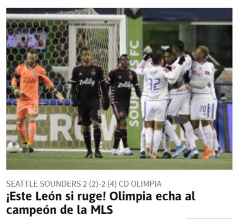 Prensa internacional destaca a Olimpia tras echar al Seattle de la Champions de Concacaf