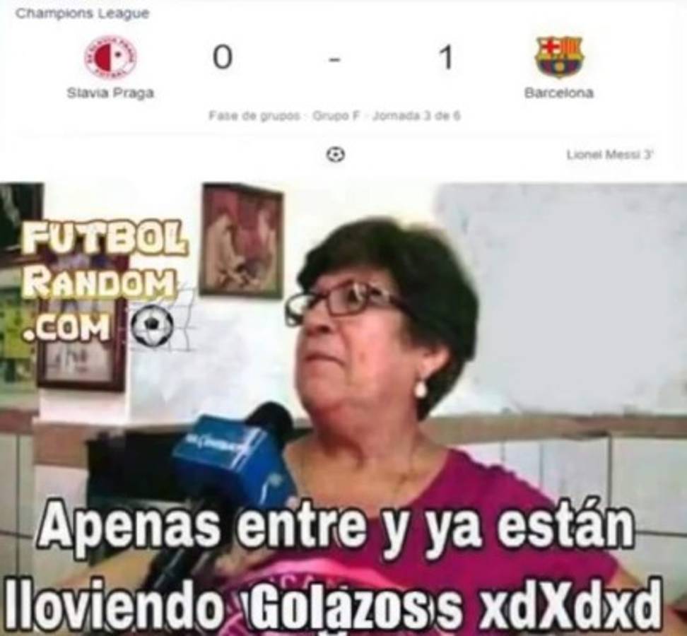 Lionel Messi, víctima favorita de los memes tras el sufrido triunfo del Barcelona ante el Slavia