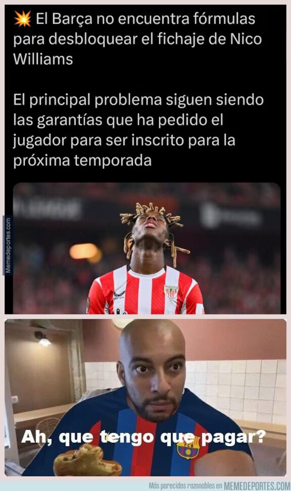 Lamine Yamal la víctima favorita, los crueles memes contra Barcelona por culpa de Nico Williams: 2-0