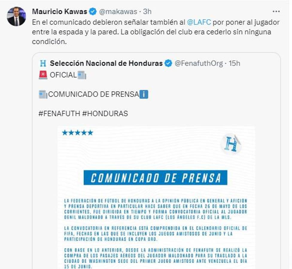 Así reacciona la prensa deportiva ante el caso de Denil Maldonado: “Jugadores que son pecho frío” y “Honduras es un desastre”