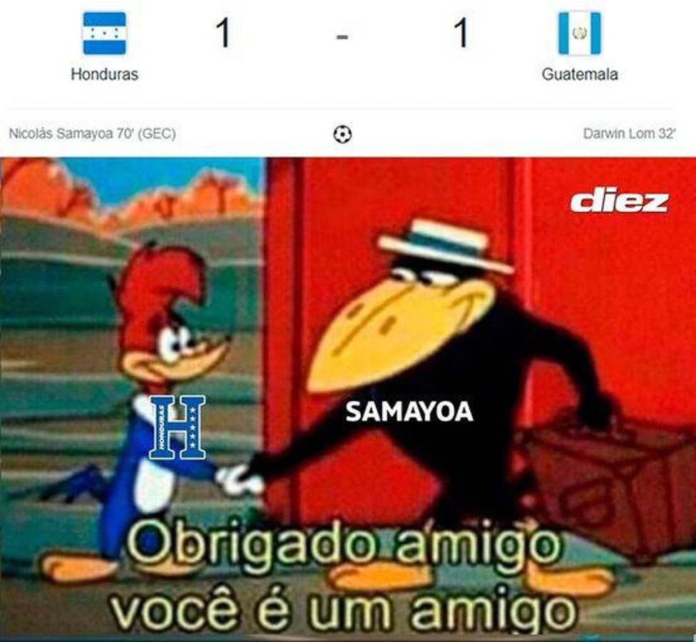 Los divertidos memes que dejó el triunfo de Honduras ante Guatemala con Edwin Solani de protagonista