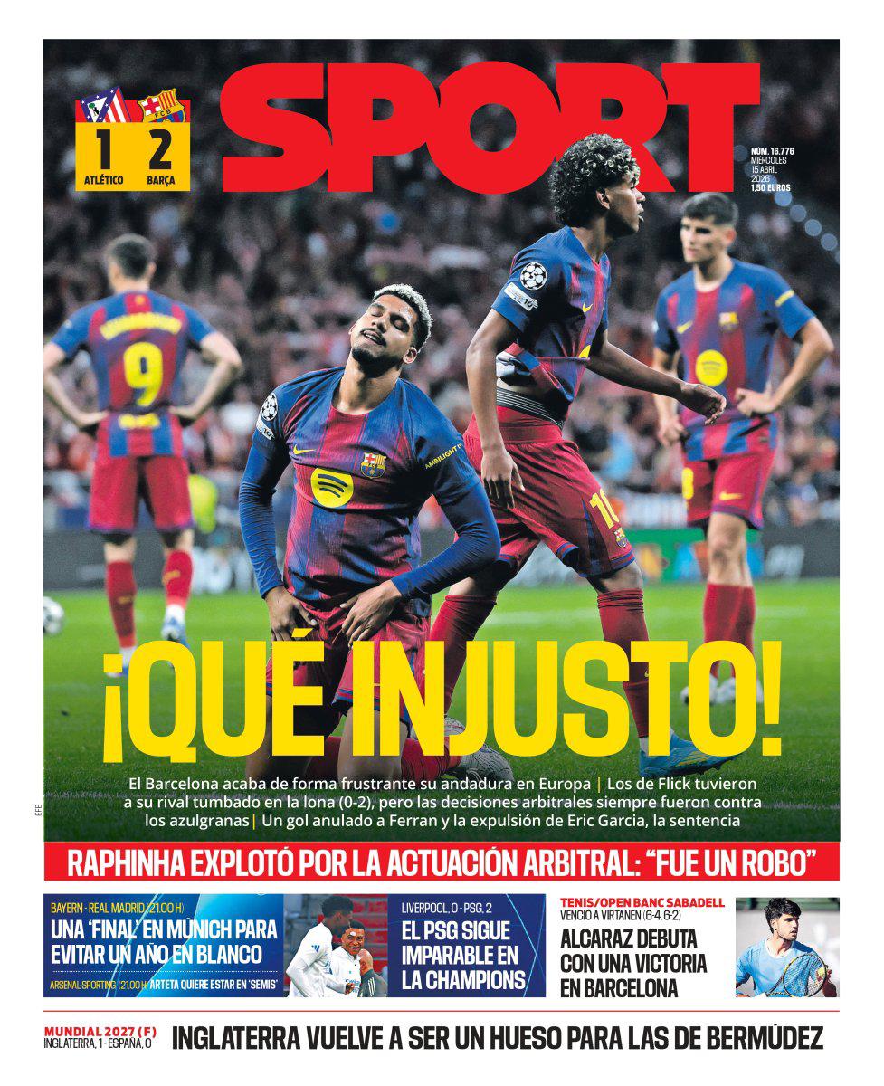 No Negreira, no party y Vergüenza; tramposos: lo que dice la prensa por la caída del Barcelona en Champions