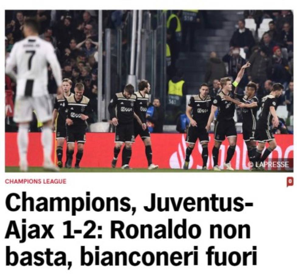 ¡Con todo! Así reacciona la prensa mundial tras el fracaso de la Juventus en Champions