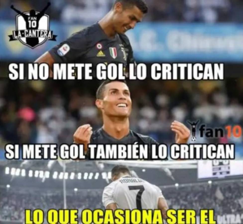 Cristiano Ronaldo, protagonista de los memes tras fallar un penal en la Coppa Italia ante Milan