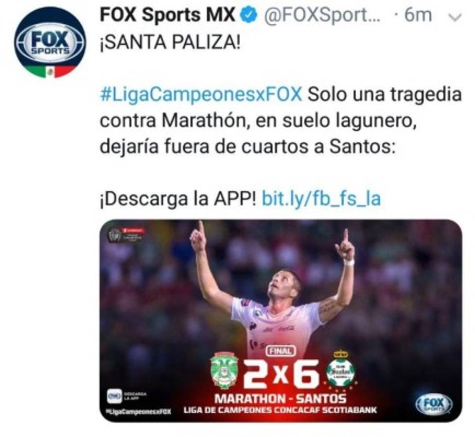 ¡Ardiente! Medios internacionales hacen eco del triunfo abultado de Santos ante Marathón