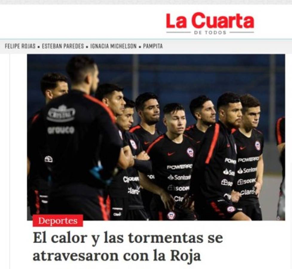 Lo que dice la prensa de Chile sobre el partido de hoy ante Honduras en estadio Olímpico