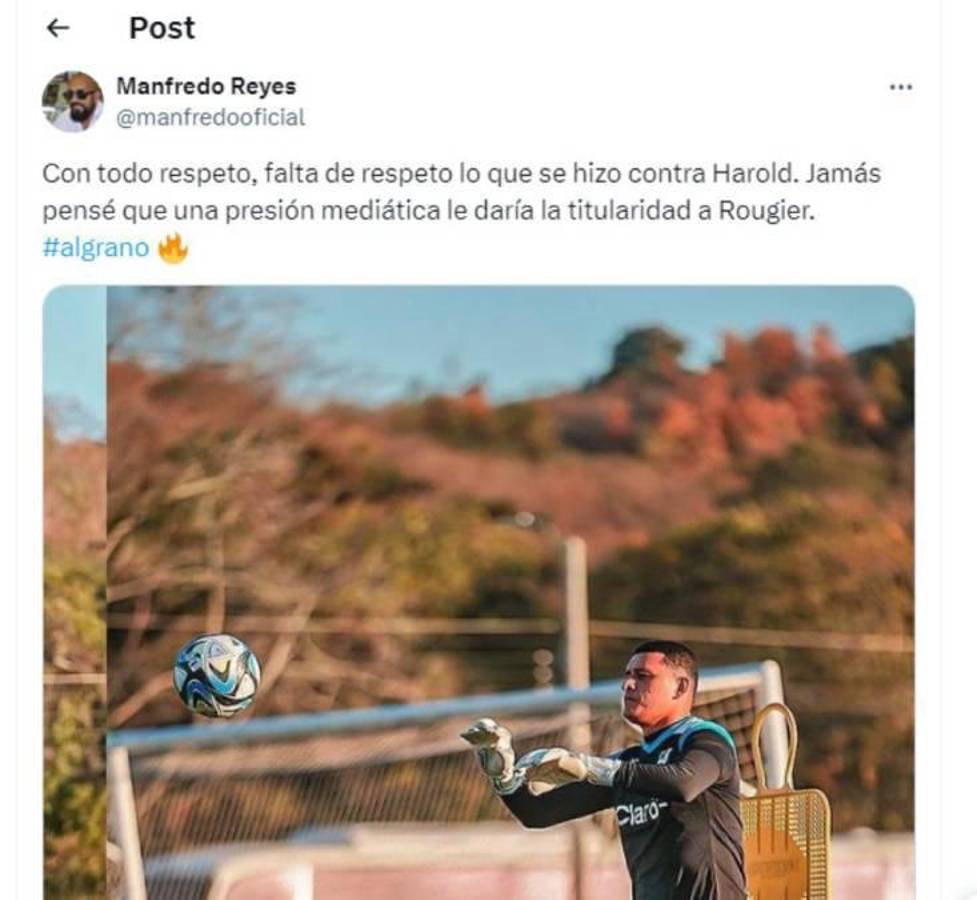 La reacción de Costly, el gran señalado de la prensa de Honduras y directivo atiza contra Rougier