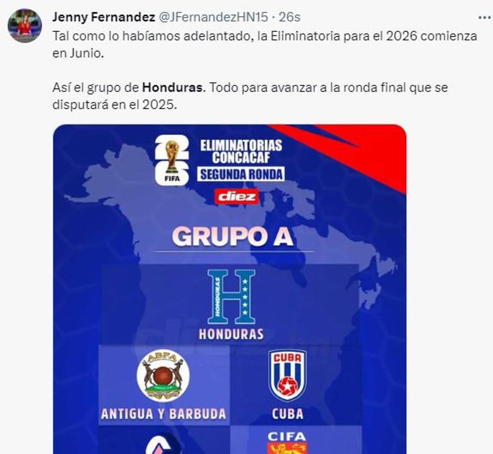 Así reacciona la prensa de Honduras tras conocer los rivales en la eliminatoria del Mundial 2026: “Regalito”