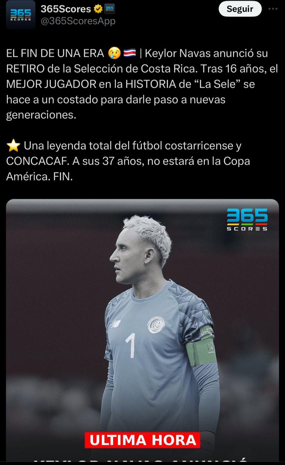 Sergio Ramos envía mensaje y en Panamá lanzan duro: las reacciones tras el retiro de Keylor Navas de la Selección de Costa Rica