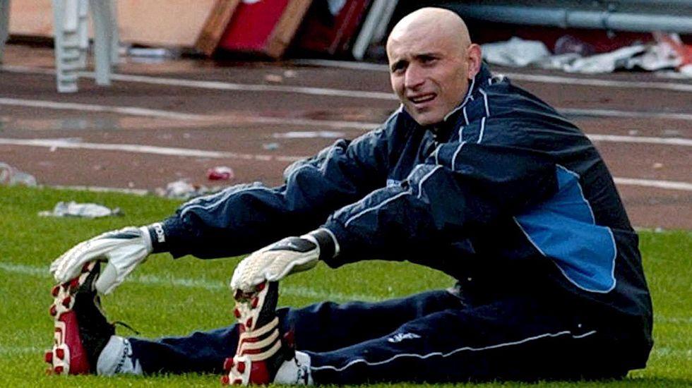 Molina entrenando con el Dépor cuando recién salía de su cáncer.