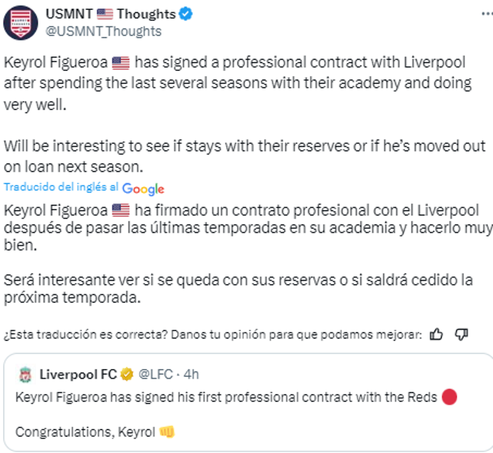 Lo que dicen los medios del fichaje de Keyrol Figueroa por el Liverpool: “Próxima estrella de la Premier League”