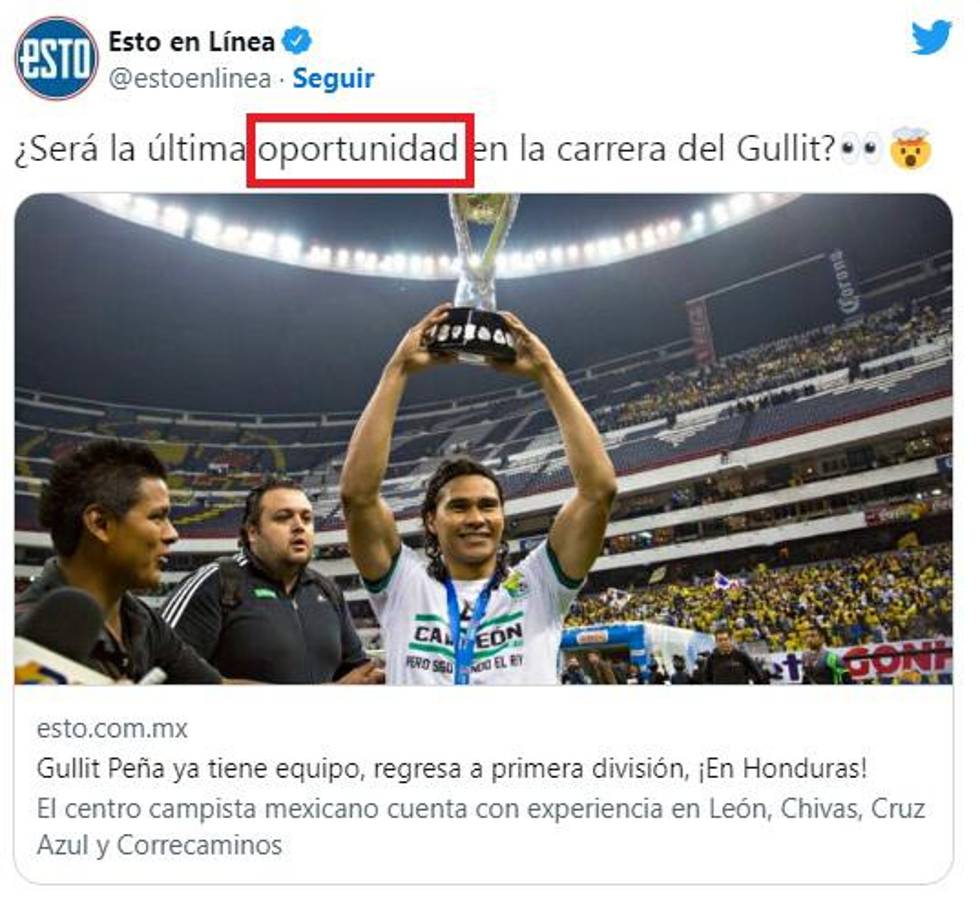 Todos hablan de lo mismo: La reacción de la prensa sobre el fichaje del “Gullit” Peña por el Vida de Honduras