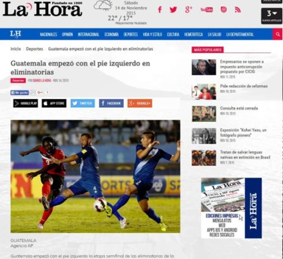 Así amanecieron diarios de Concacaf tras primera fecha en eliminatoria