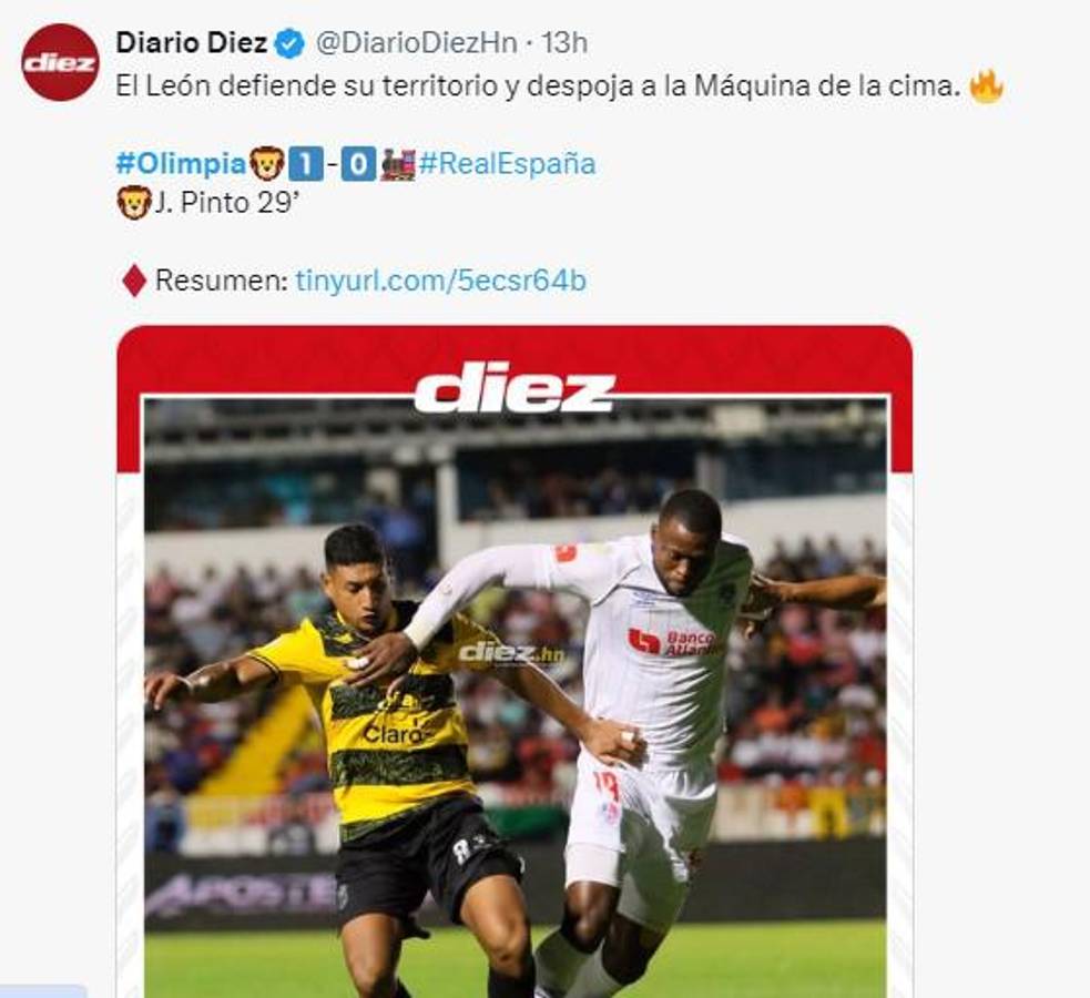 Así reaccionó la prensa hondureña al liderato de Olimpia y caída de Real España: el posteo de ESPN y del propio club albo