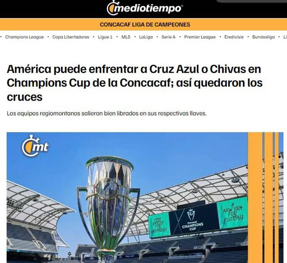 Lo que dice la prensa internacional sobre los cruces de la Copa de Campeones de Concacaf y del rival del Inter Miami de Messi