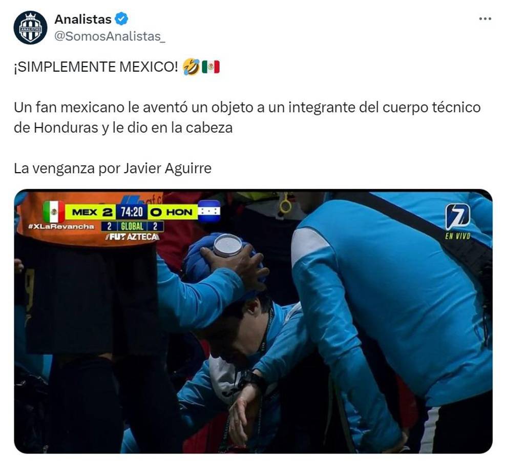 Con tremenda bronca terminó el México vs Honduras y miembro del cuerpo técnico de la Bicolor sufrió agresión
