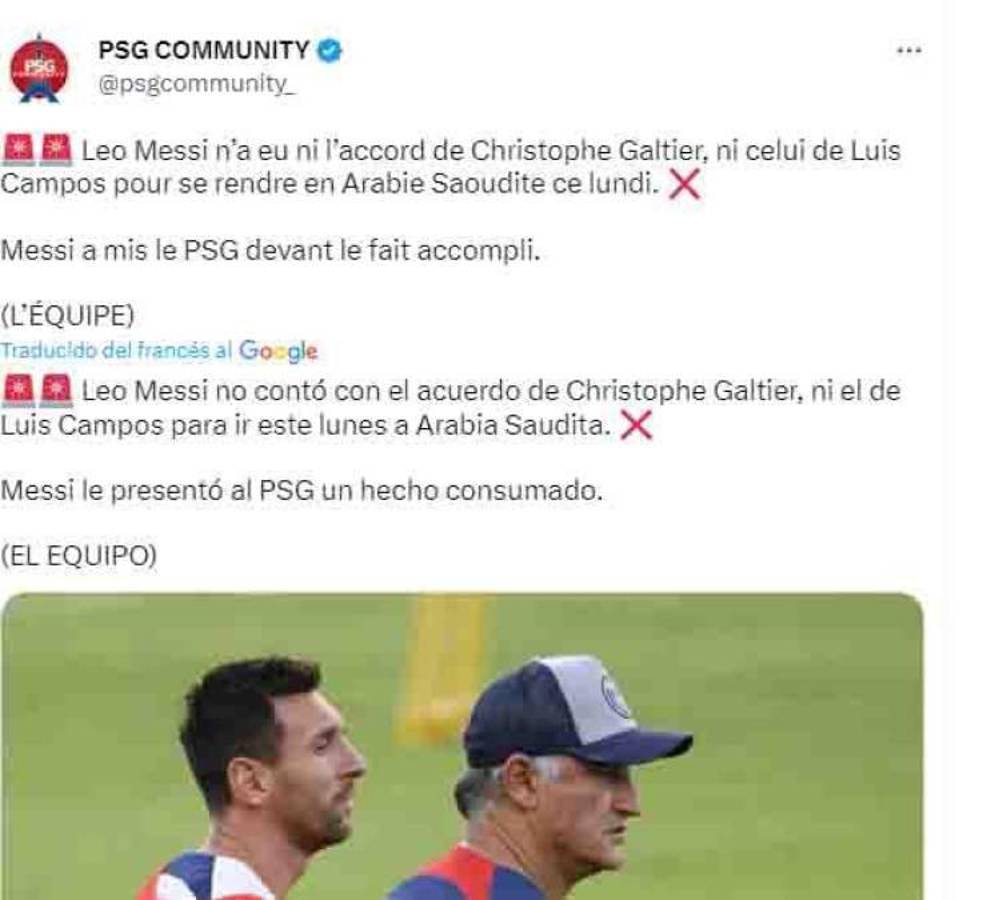 La dura reacción de Mbappé y los jugadores del PSG luego del viaje relámpago de Messi a Arabia Saudita