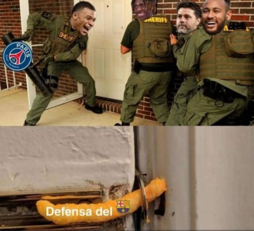 Hacen pedazos a Piqué y a Messi: Los otros memes de la goleada del PSG al Barcelona