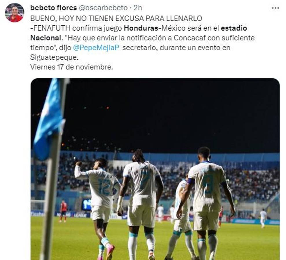 Lo que dicen los periodistas de Honduras sobre la decisión de jugar ante México en el estadio Nacional: “Es la mejor cancha y punto”