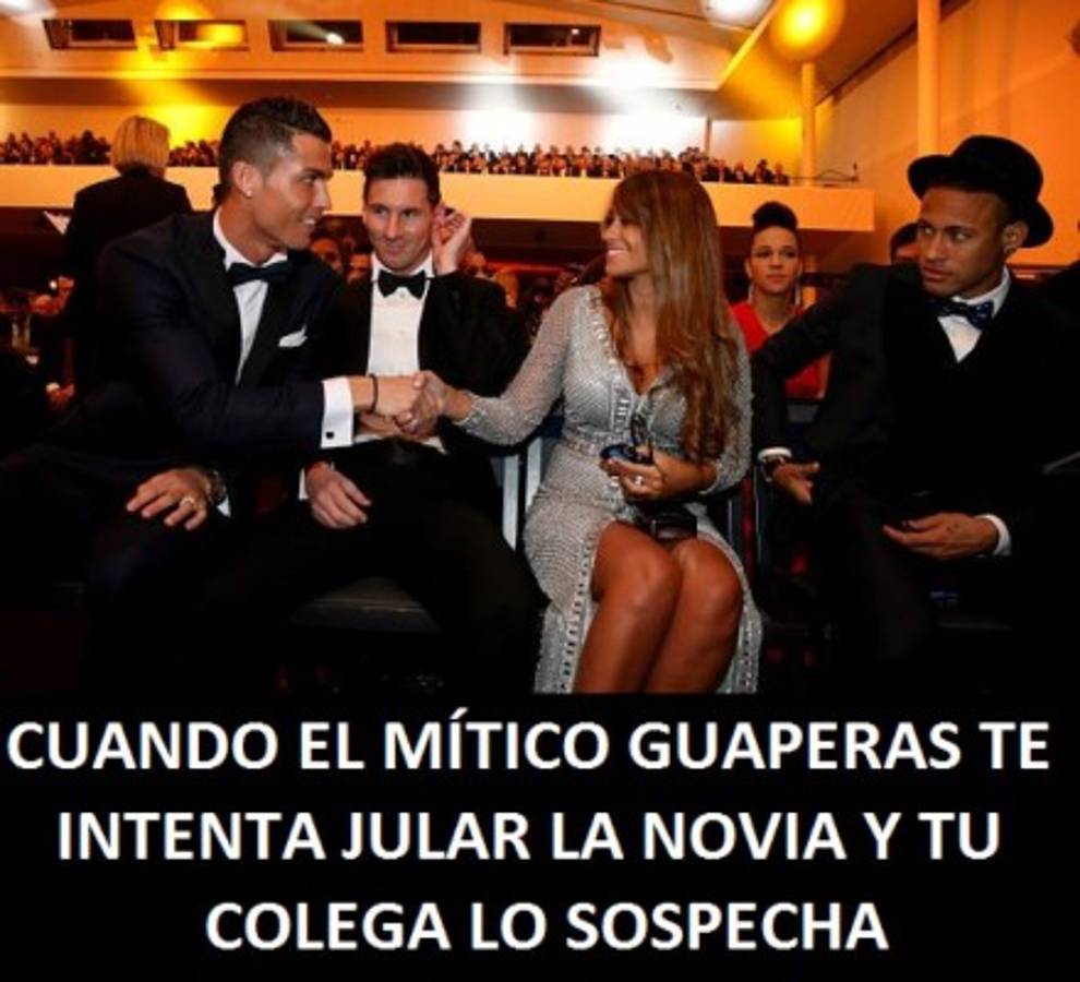 El saludo entre Cristiano Ronaldo y Antonella Roccuzzo también arrasa en memes