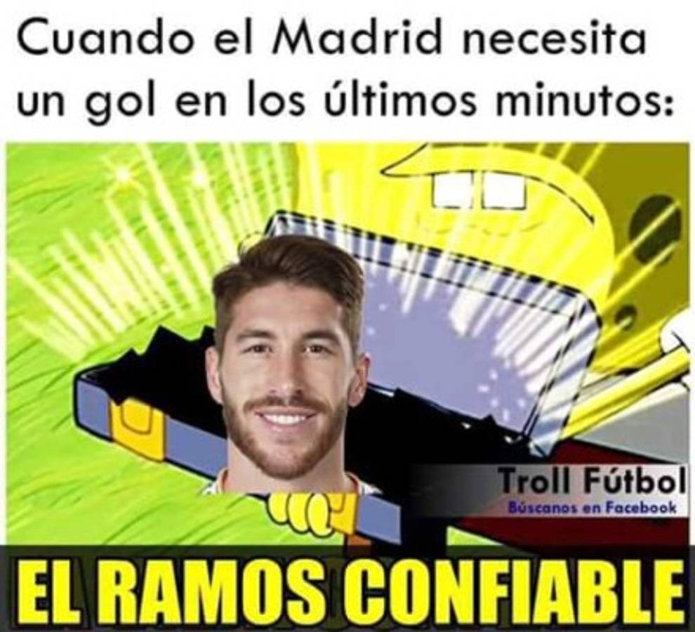 Los memes para Real Madrid y Sergio Ramos tras agónico empate