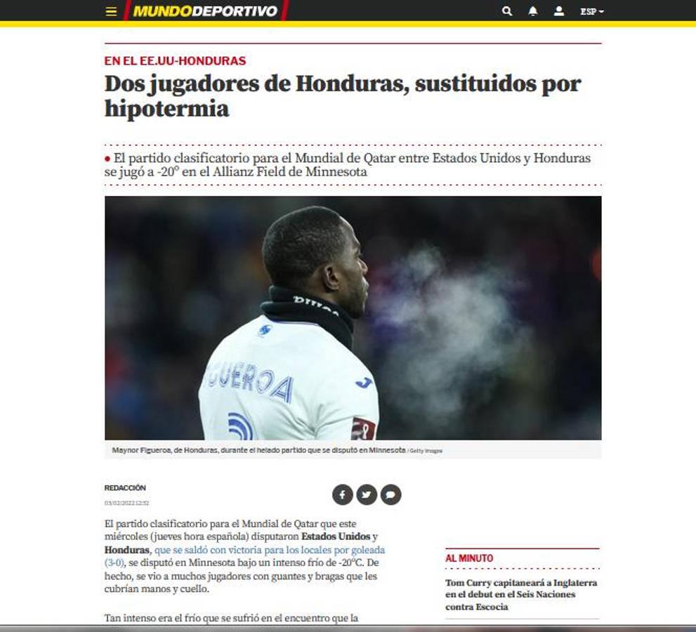 “Trampa mortal y escándalo”: Lo que amaneció diciendo la prensa mundial de la derrota de Honduras ante EUA