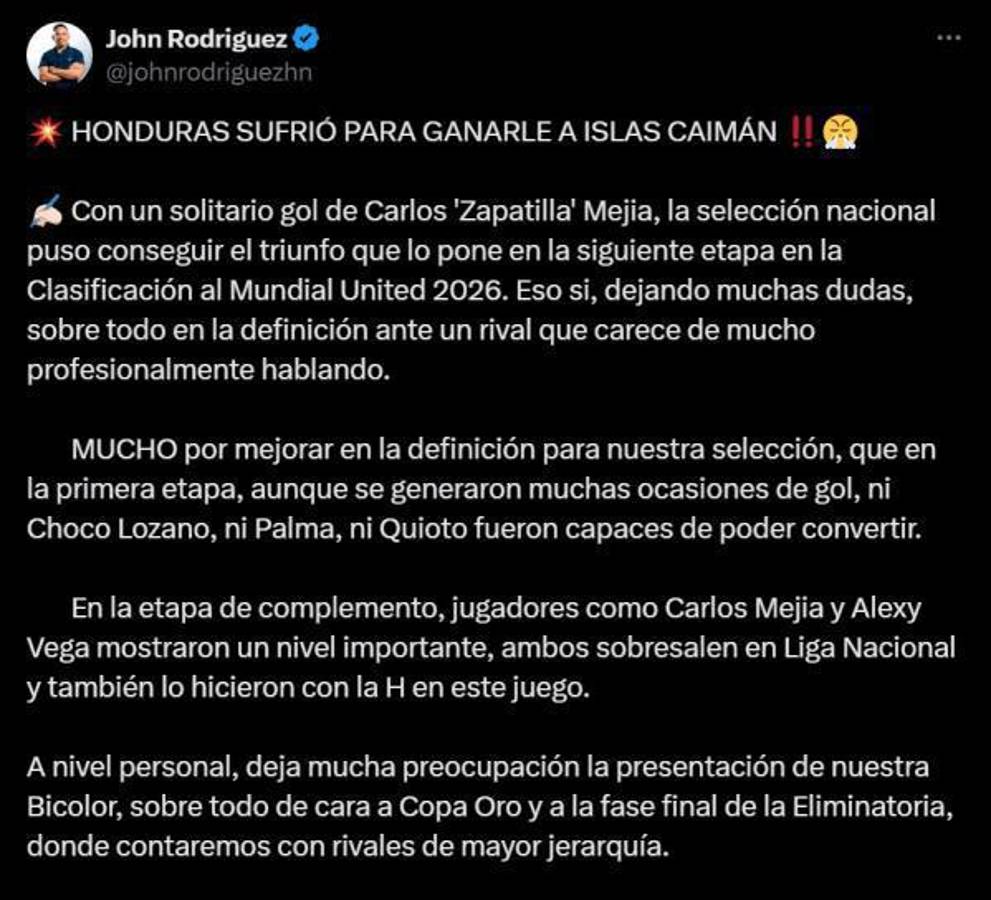 MisterChip, prensa nacional y extranjera cuestionan a Honduras tras vencer a Islas Caimán: el Mundial está lejos