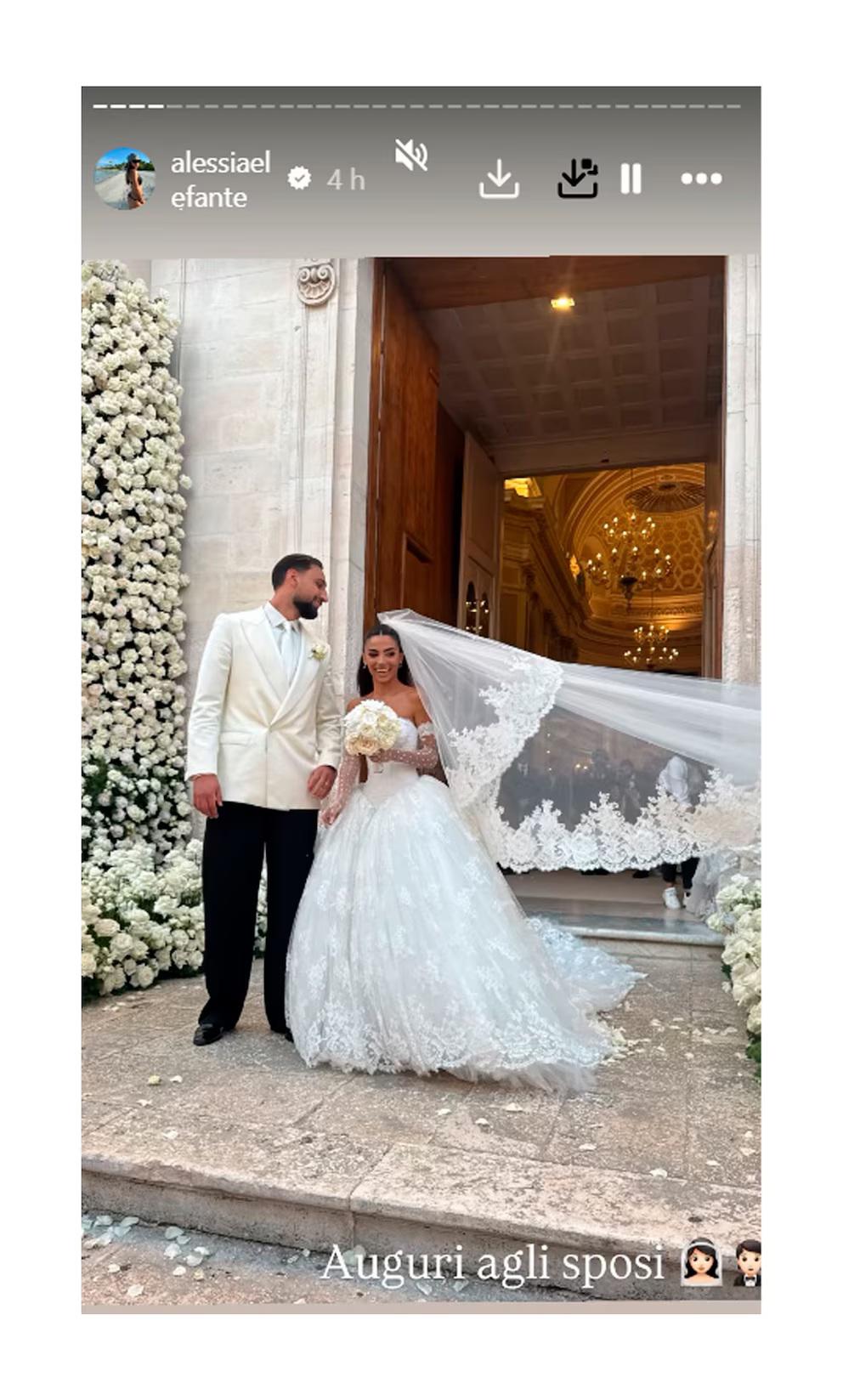 Así fue la boda de Donnarumma: Haaland de Vikingo y el precio que se pagó