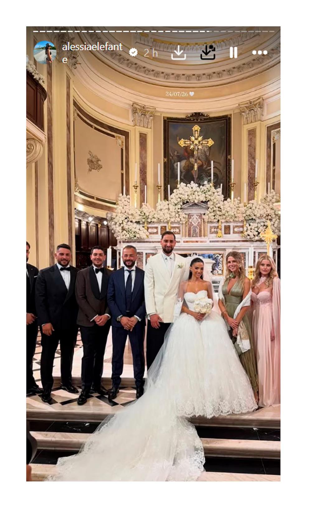 Así fue la boda de Donnarumma: Haaland de Vikingo y el precio que se pagó