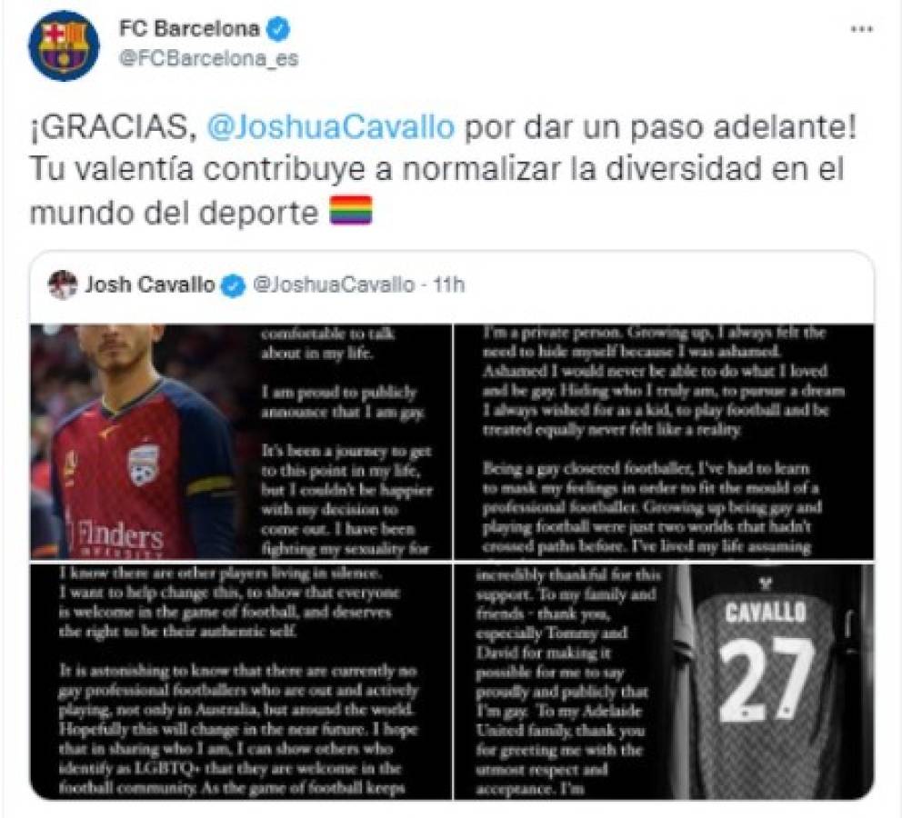 ¿Quién es Josh Cavallo, el primer futbolista en activo en admitir que es gay? Recibió mensaje de Piqué y Griezmann