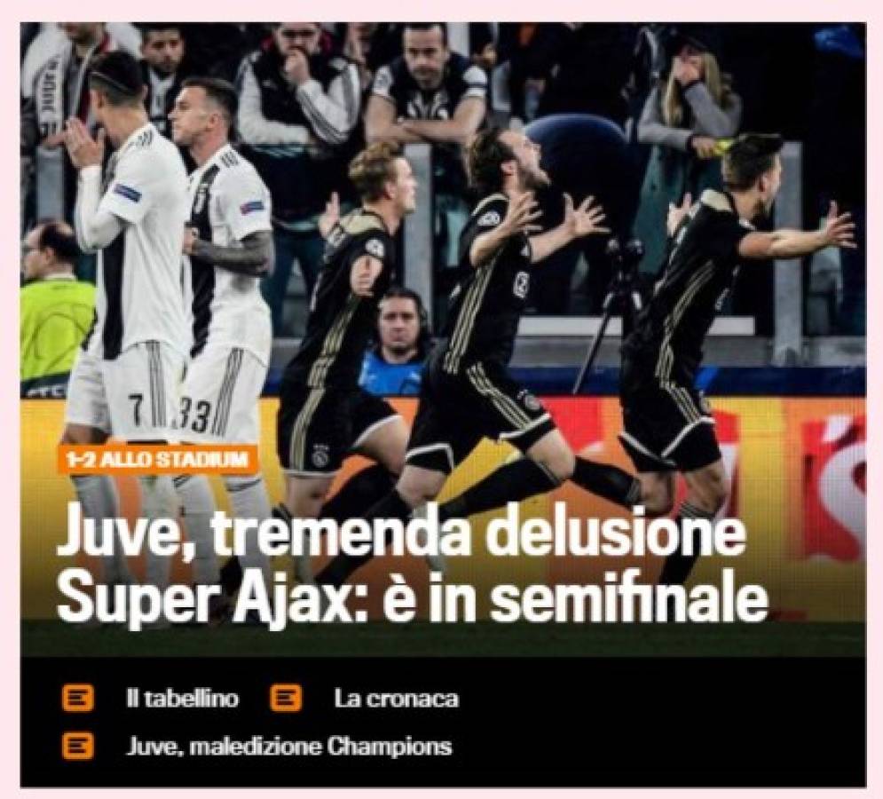 ¡Con todo! Así reacciona la prensa mundial tras el fracaso de la Juventus en Champions