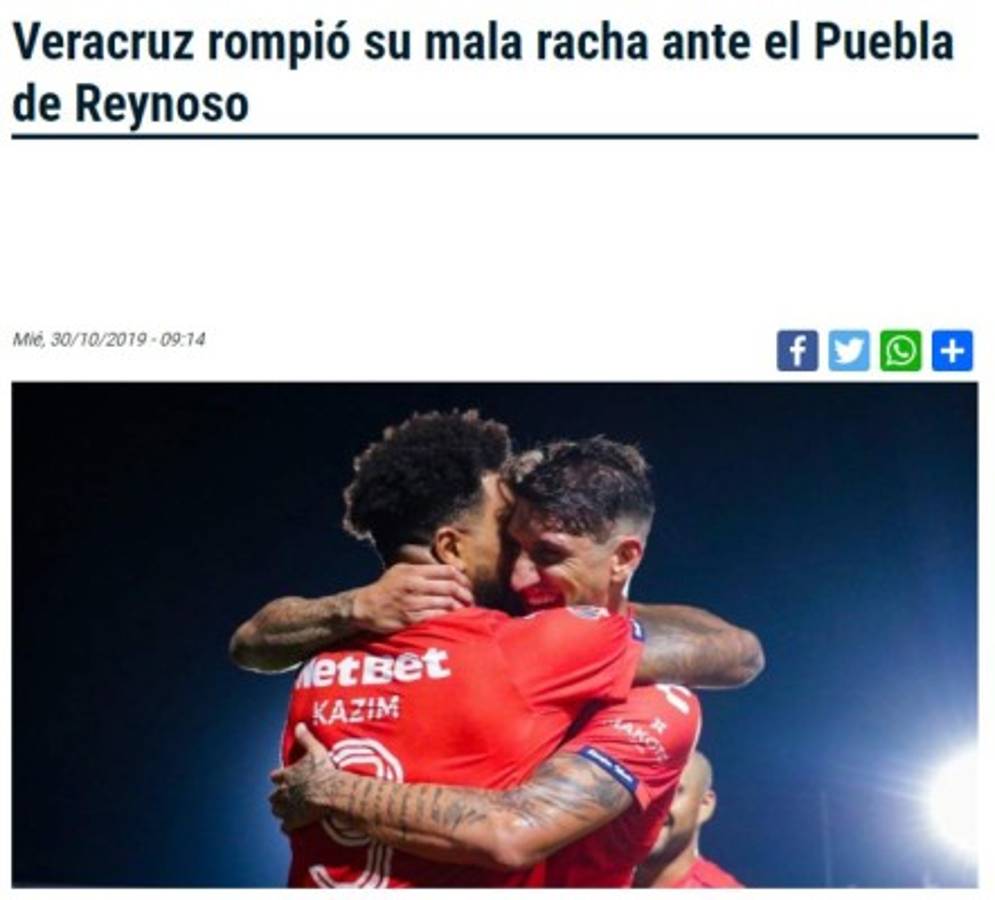 Liga MX: Así reacciona la prensa y otros equipos tras el triunfo de Veracruz ante Puebla