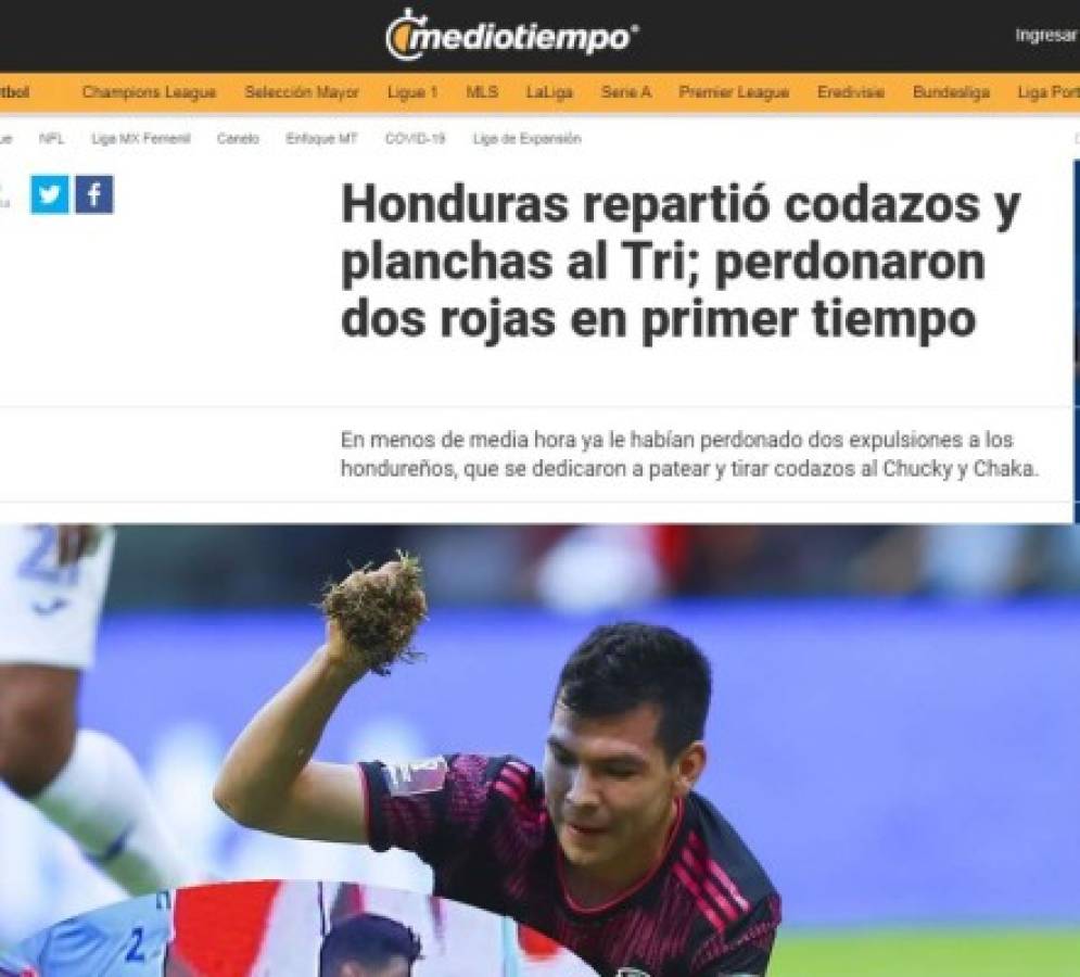 Prensa mexicana destroza a Honduras: 'Repartió codazos', pero se rinden ante Buba López