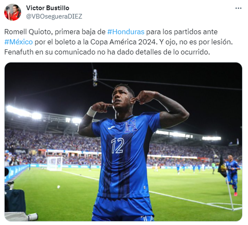 Quioto fue dado de baja en la convocatoria de Honduras y esto dicen los periodistas: “Rueda no anda chineando a nadie”