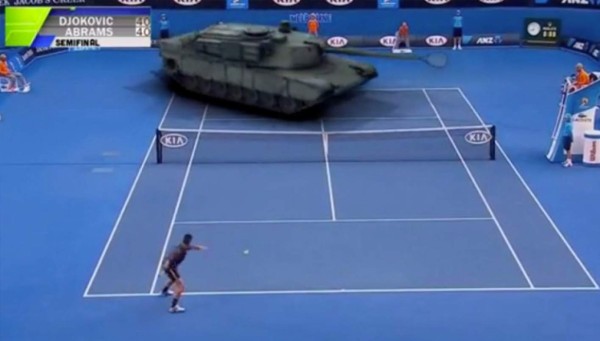 Novak Djokovic derrota a un tanque de guerra en Australia