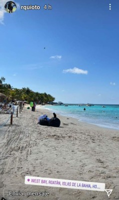 ¡Sol, playa y arena! Así disfrutó Romell Quioto el día en el que hondureños acudieron a las urnas