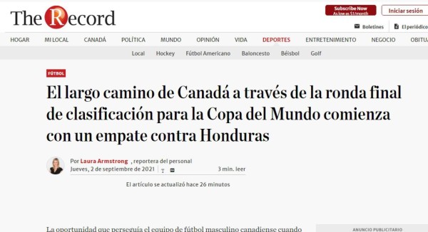 ¡Lamento canadiense! Lo que dice la prensa internacional tras el empate de Honduras ante Canadá en Toronto