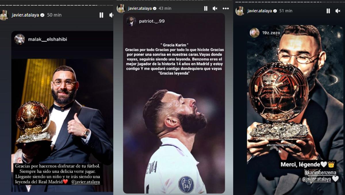 El entrenador personal de Benzema subió mensajes de aficionados del Real Madrid despidiendo al jugador.