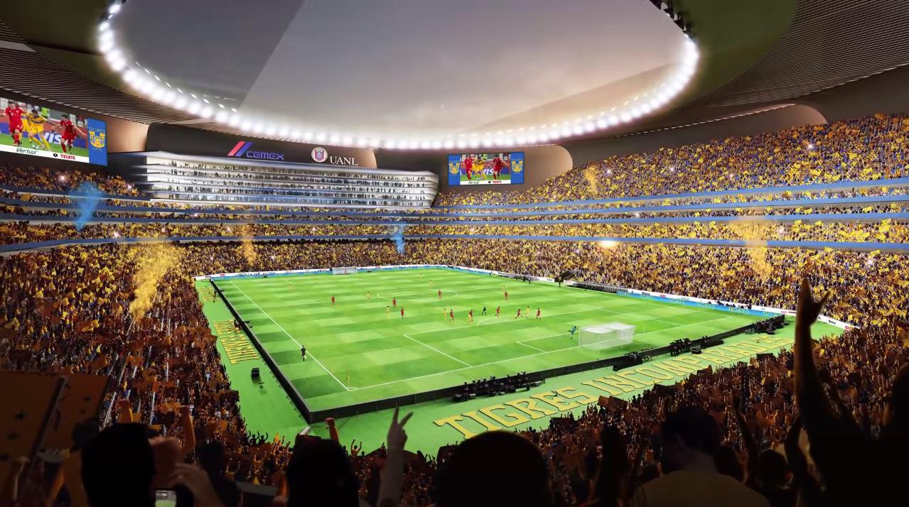 Tendrá cancha retráctil y costará 320 millones de dólares: así luce el mega estadio del Tigres de México