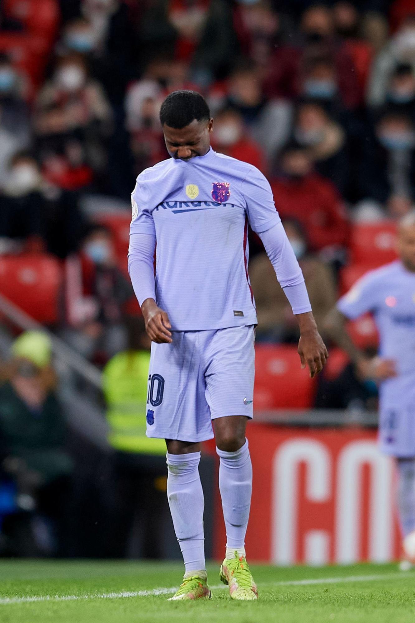 Dolorosas imágenes: Ansu Fati se rompe y sale entre lágrimas en la debacle del Barcelona frente al Athletic en Copa del Rey